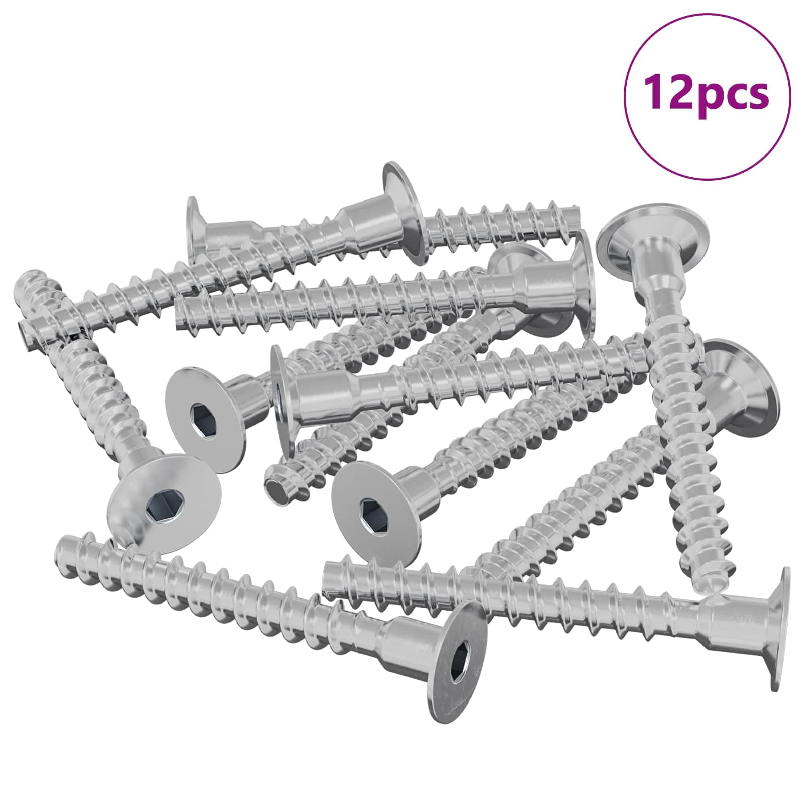 vidaXL Parafuso 12 pcs Revestido de zinco 5 x 40 mm Ferro