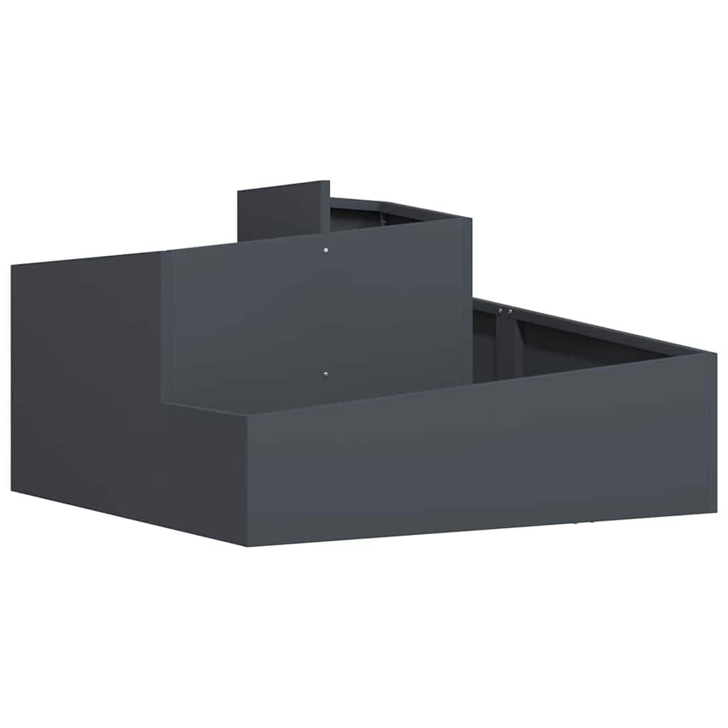 vidaXL Vaso de Jardim Antracite 80 x 80 x 50 cm Aço laminado a frio