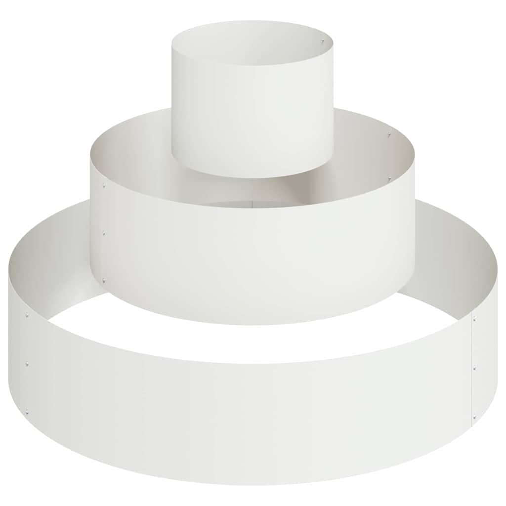 vidaXL Vaso de Jardim Branco 90 x 90 x 20 cm Aço laminado a frio