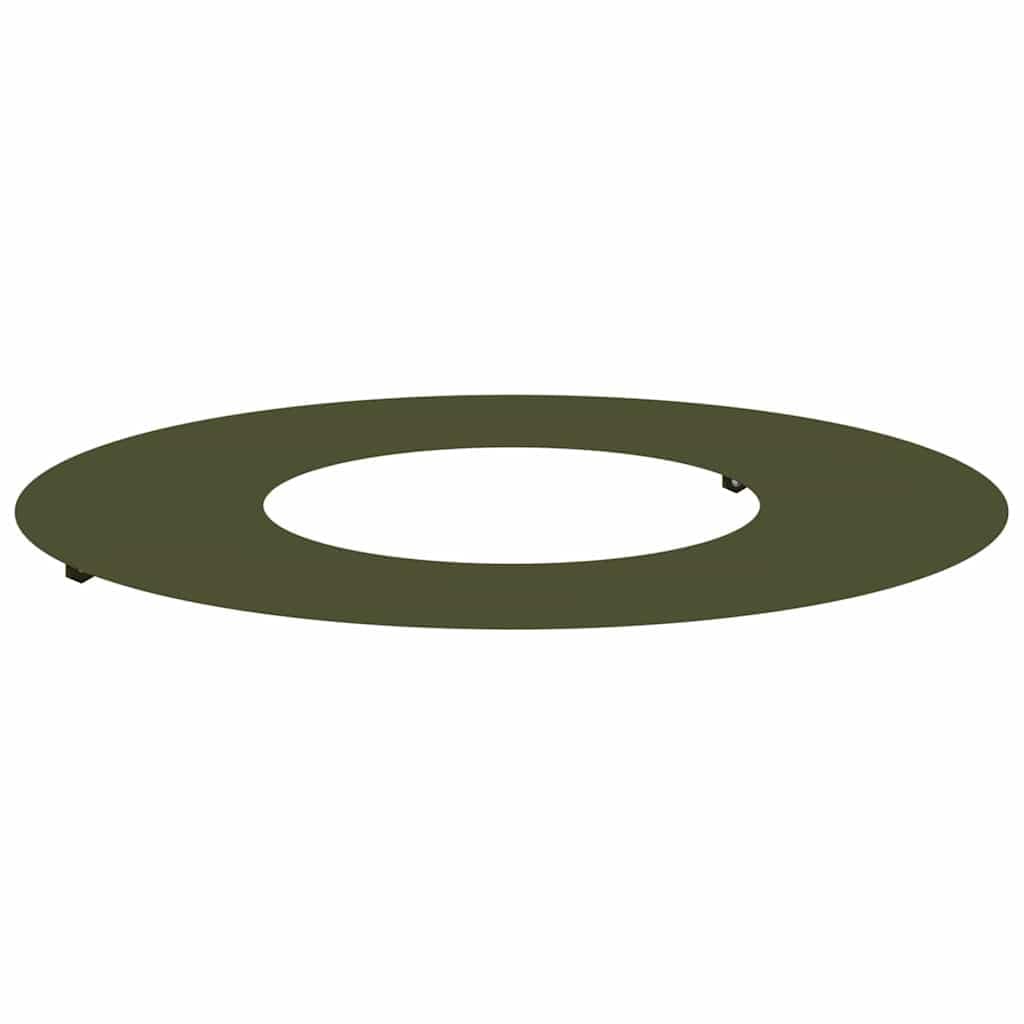 vidaXL adequado para Anel de Árvore Plano Verde-oliva Ø30 / 60 cm Aço