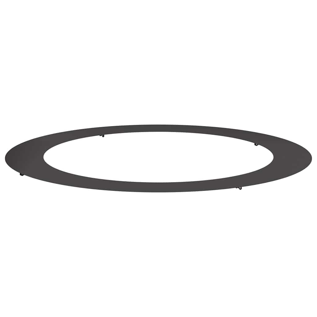vidaXL adequado para Anel de Árvore Plano Preto Ø90 / 120 cm Aço