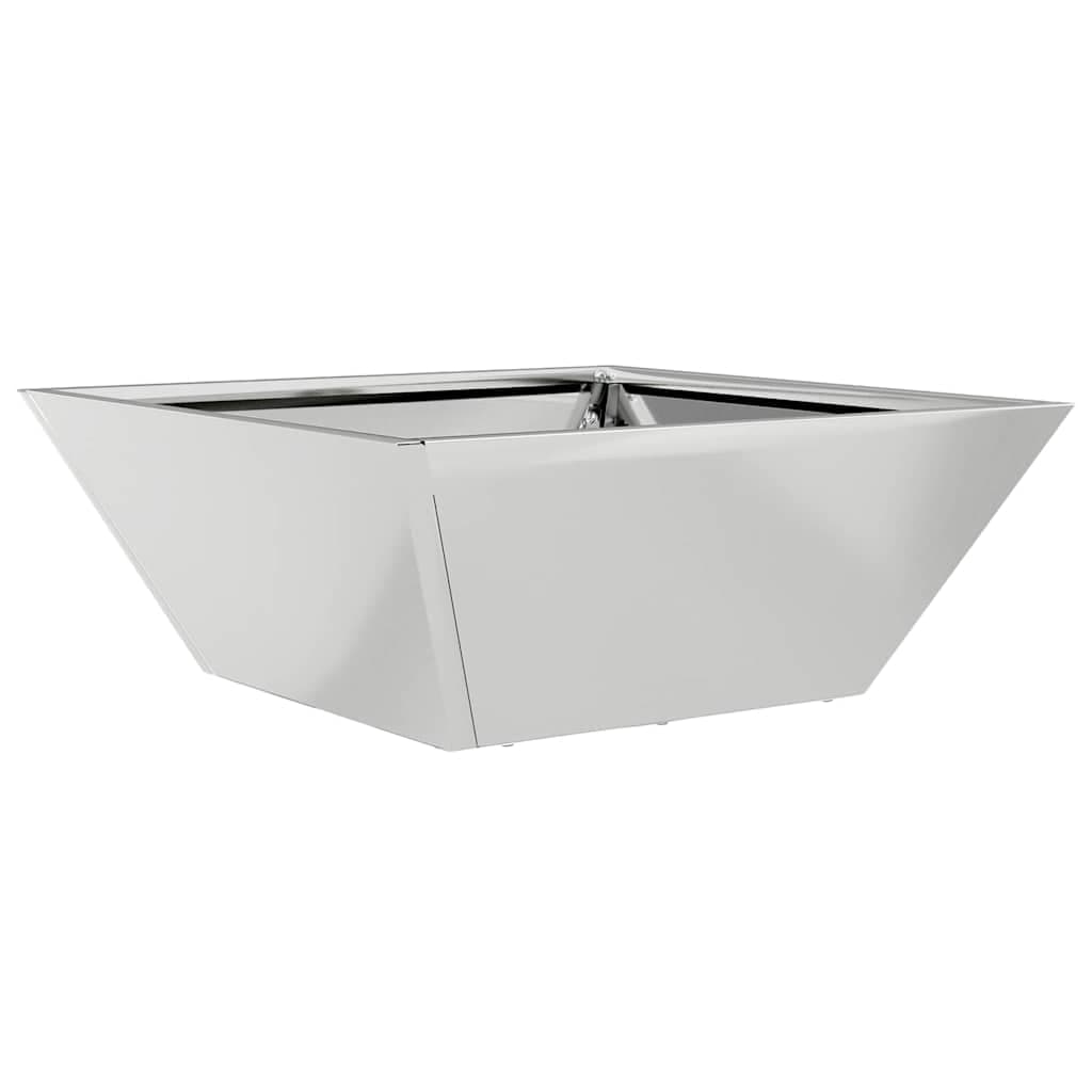 vidaXL Vaso de Jardim Prateado 40 x 40 x 15 cm Aço Galvanizado