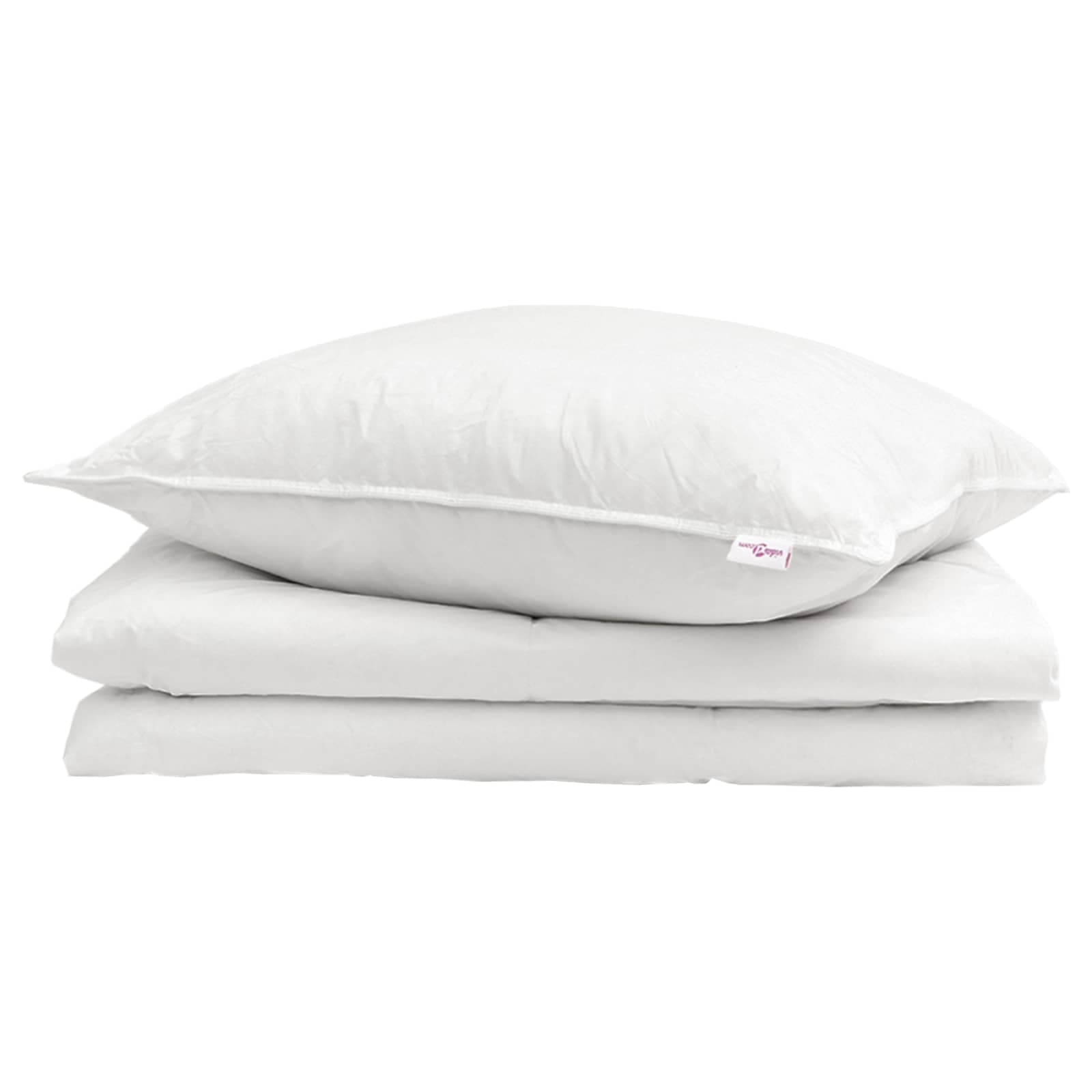 vidaXL Edredom de Verão Simples 2 pcs Branco Pena de ganso