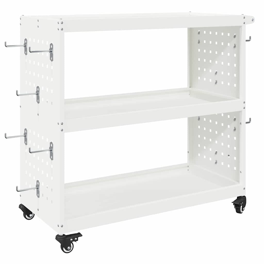 vidaXL Carro de Ferramentas Branco 75 x 35 x 73 cm Aço laminado a frio