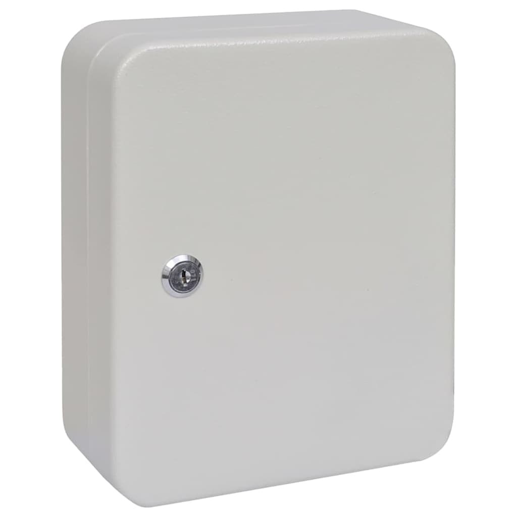 vidaXL Caixa de Chaves com bloqueio Ivory 20 x 7,5 x 25 cm Aço
