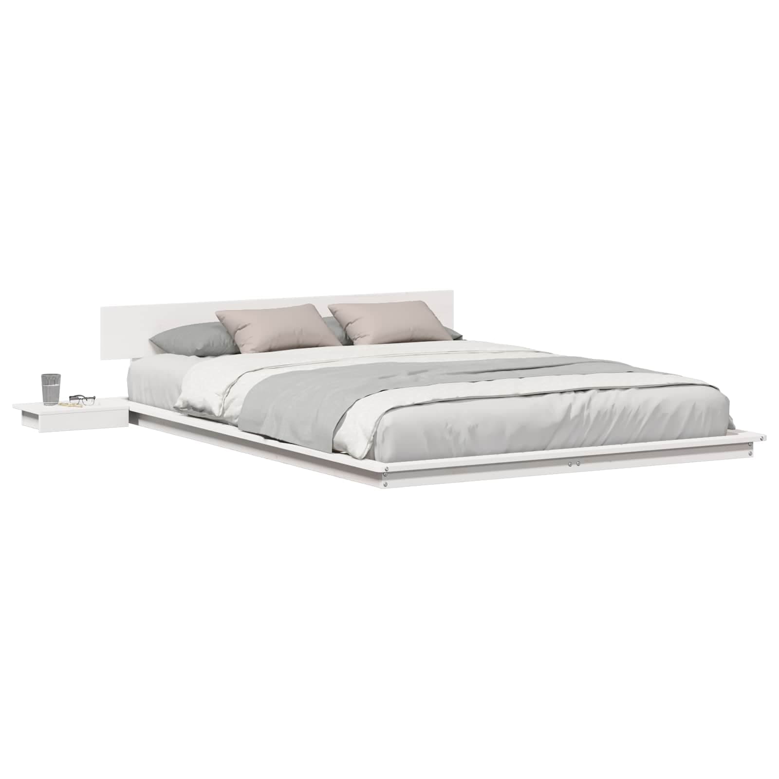 vidaXL Estrutura da Cama Branco 160 x 200 cm madeira
