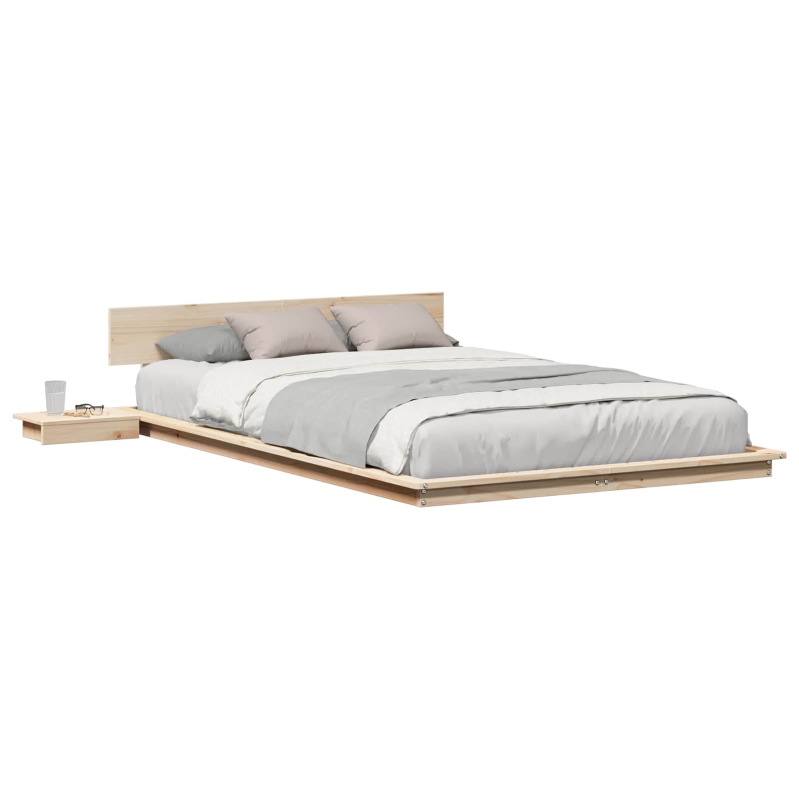 vidaXL Estrutura da Cama Castanho 120 x 200 cm madeira