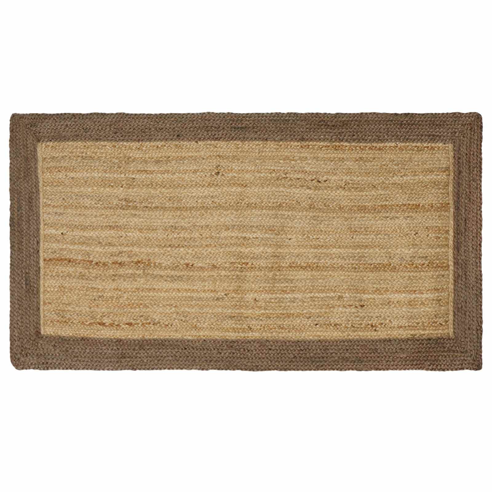 vidaXL Tapetes de área Cinzento 100 x 200 cm Juta