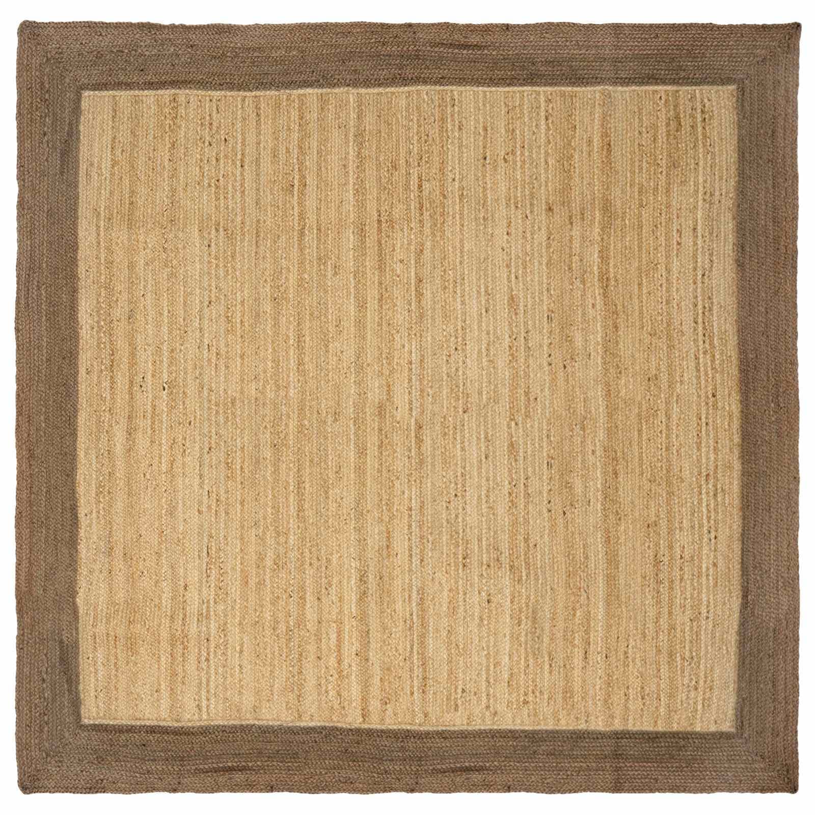 vidaXL Tapetes de área Cinzento 240 x 240 cm Juta