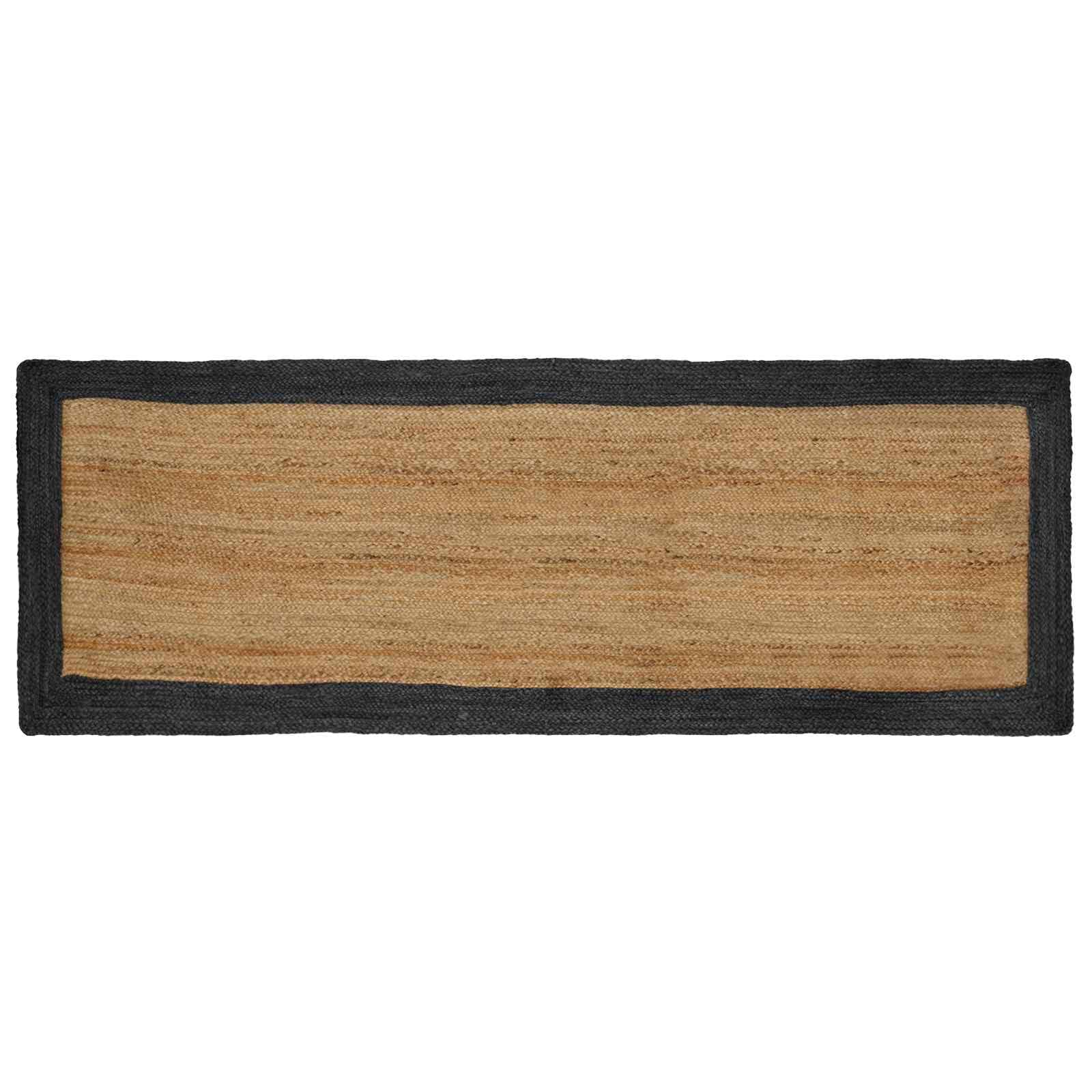 vidaXL Tapetes de área Cinzento-Escuro 80 x 300 cm Juta