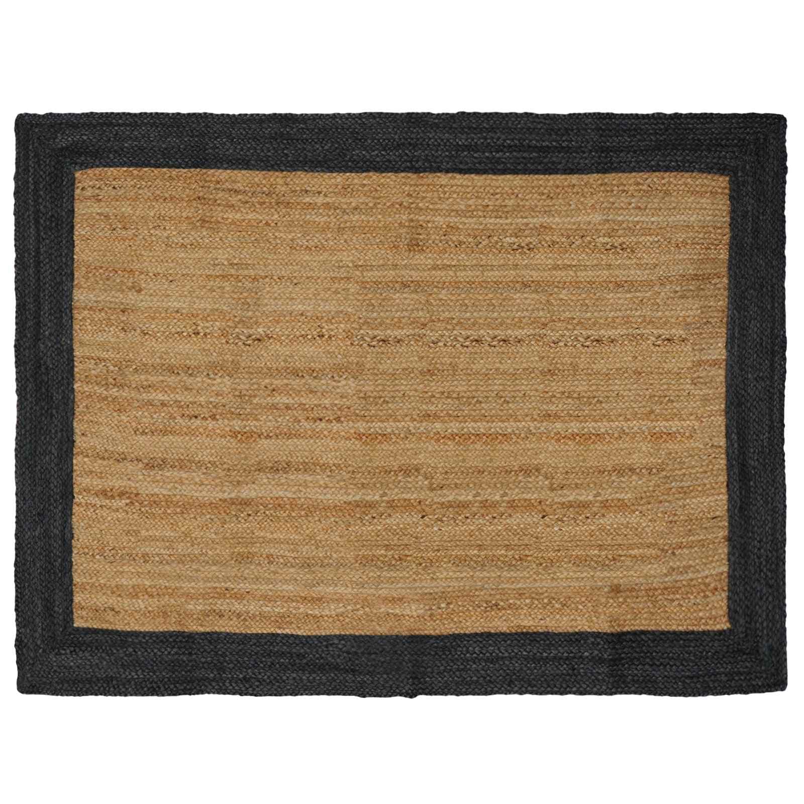 vidaXL Tapetes de área Cinzento-Escuro 120 x 170 cm Juta