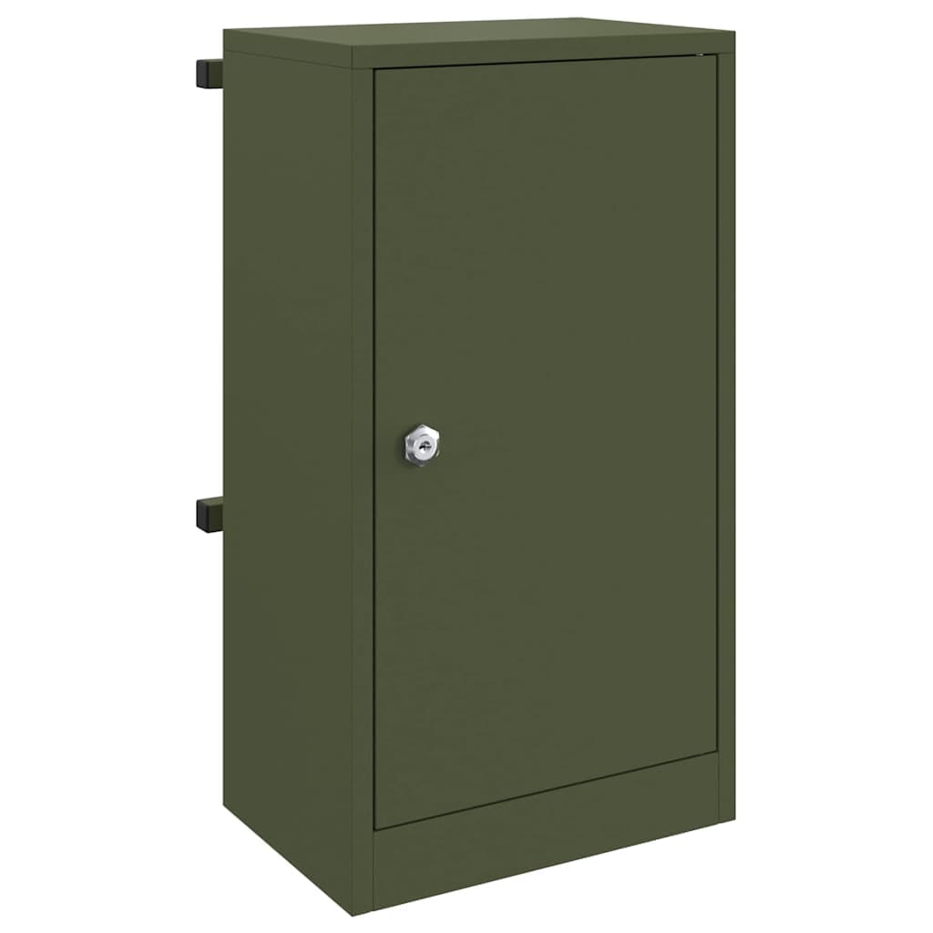 vidaXL caixa de correio com porta Verde-oliva 30 x 20 x 55 cm Aço