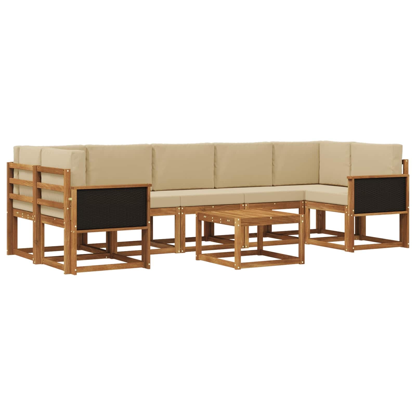 vidaXL Conjunto de Sofás para Exterior com almofada 6 pcs