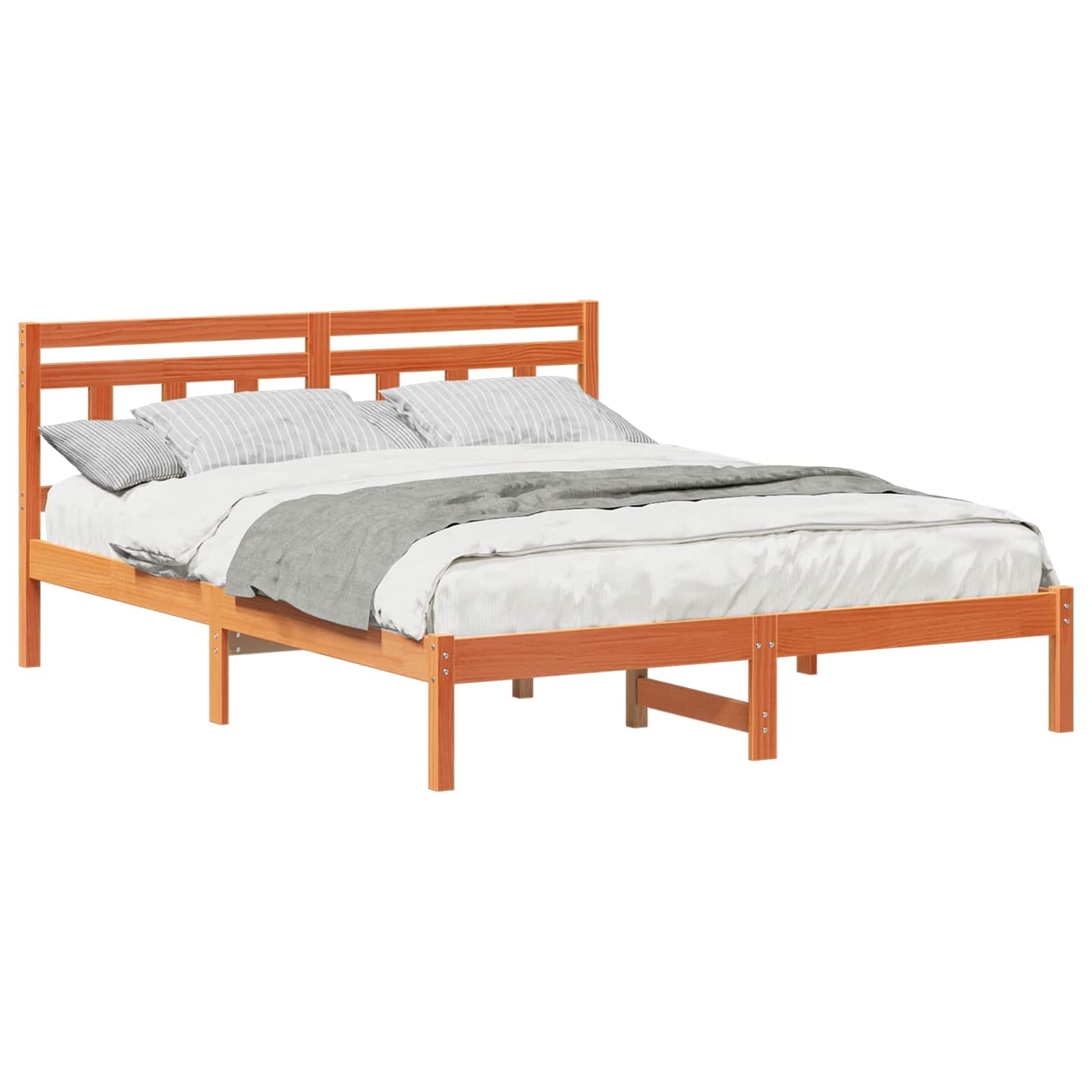 vidaXL Estrutura da Cama Castanho 150 x 200 cm