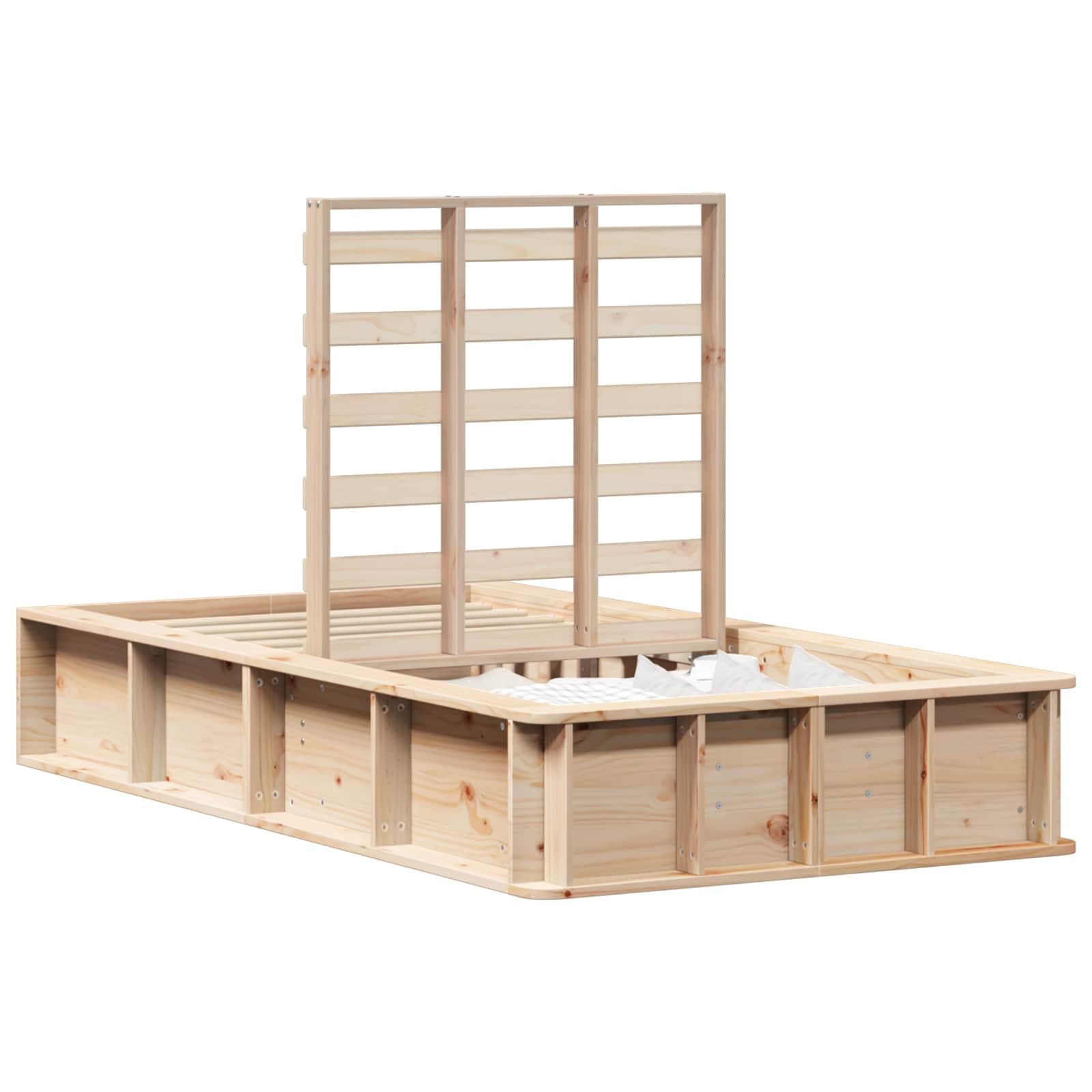 vidaXL Estrutura da Cama Marrom Cera 75 x 190 cm