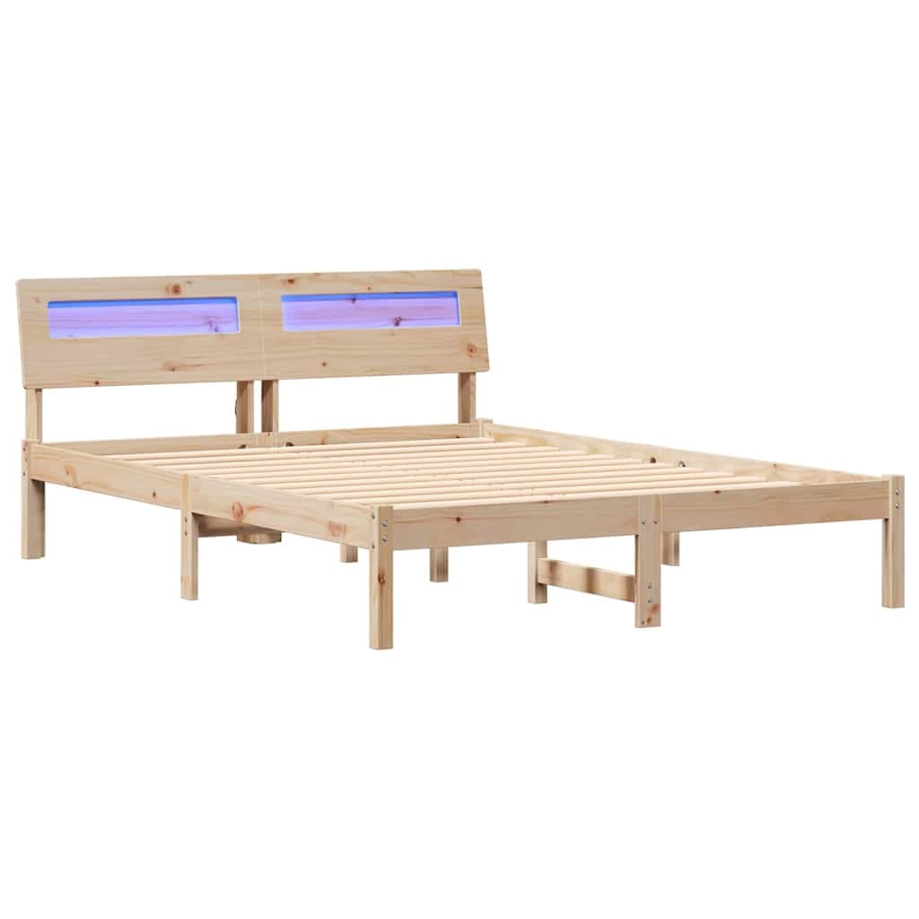 vidaXL Estrutura da Cama com cabeceira Castanho 135 x 190 cm