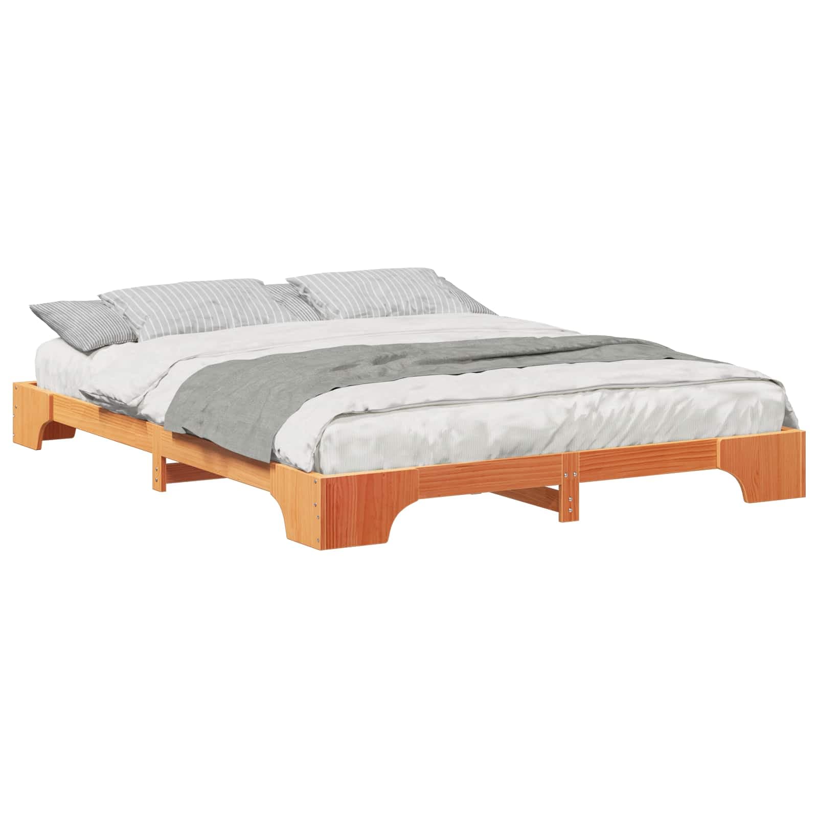 vidaXL Estrutura da Cama Castanho 160 x 220 cm
