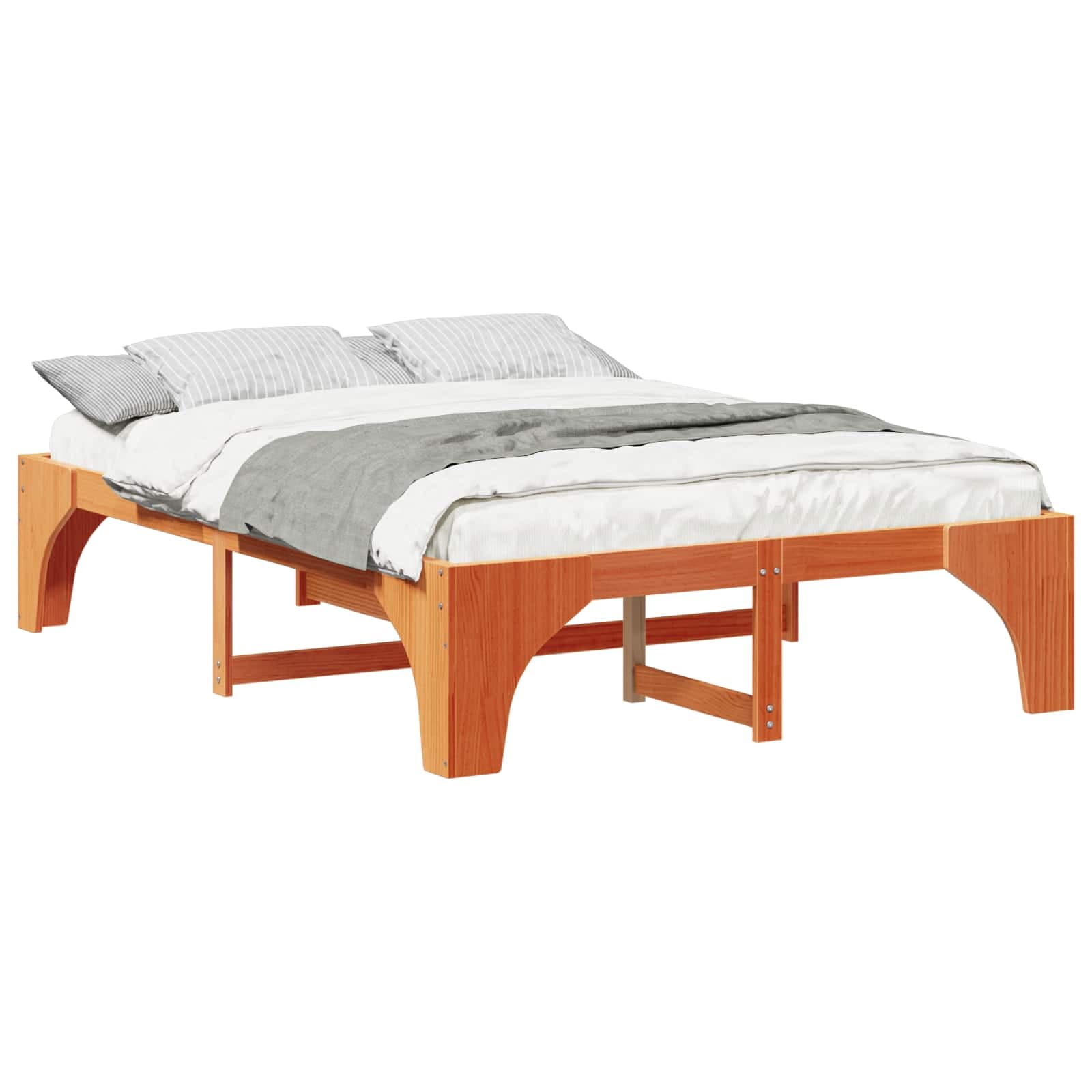 vidaXL Estrutura da Cama Castanho 150 x 200 cm