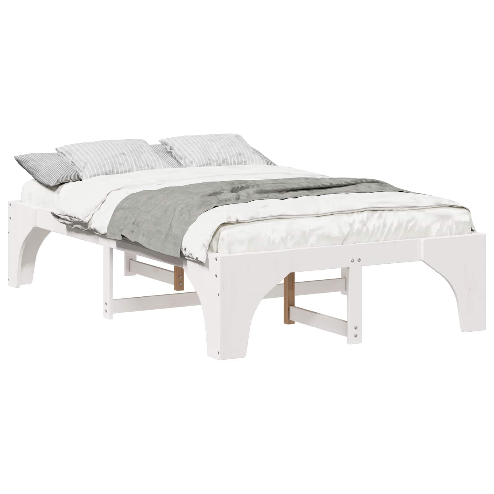 vidaXL Estrutura da Cama Branco 140 x 190 cm