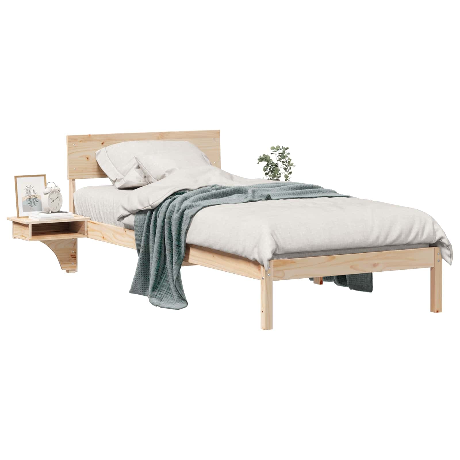 vidaXL Estrutura da Cama com cabeceira Castanho 80 x 200 cm