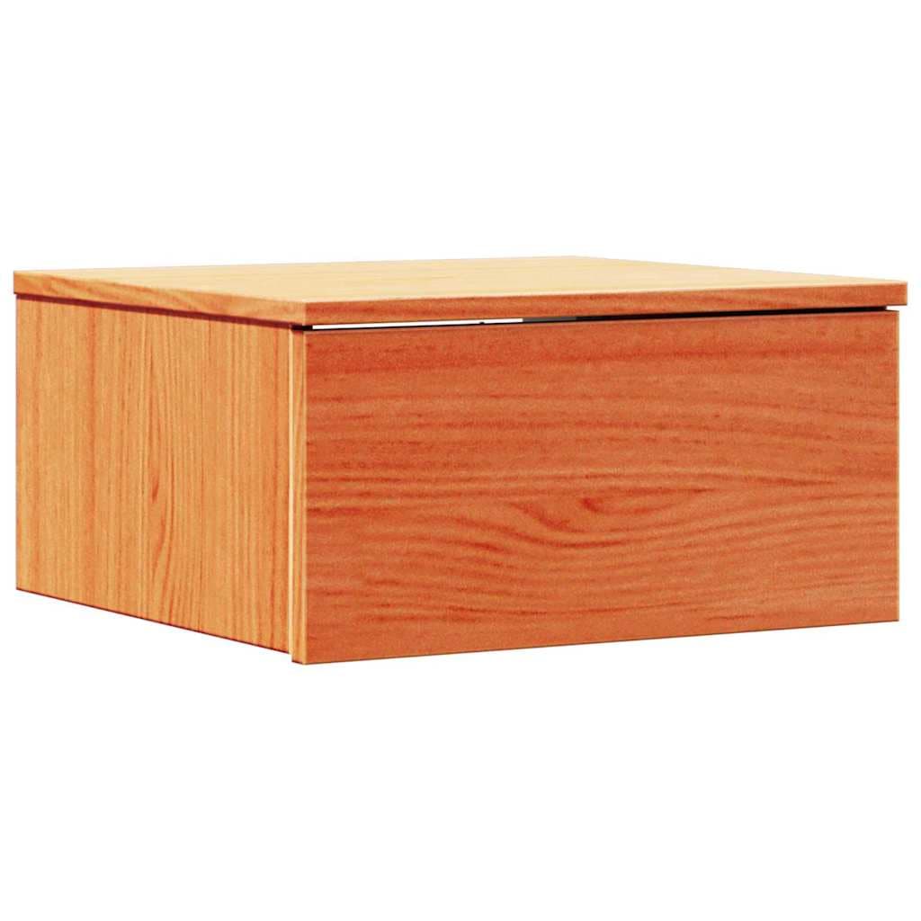 vidaXL Mesa-de-cabeceira com gaveta Marrom Cera 37 x 35 x 18,5 cm