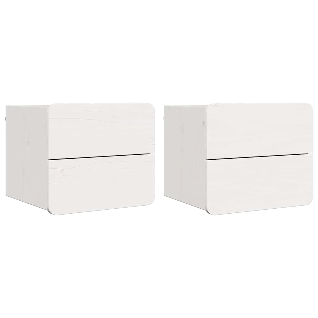 vidaXL Mesa-de-cabeceira com gaveta 2 pcs Branco 39 x 34 x 33 cm