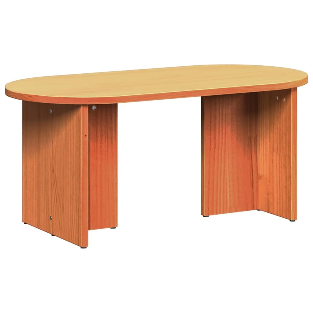 vidaXL Mesa de centro Marrom Cera 80 x 39,5 x 35 cm