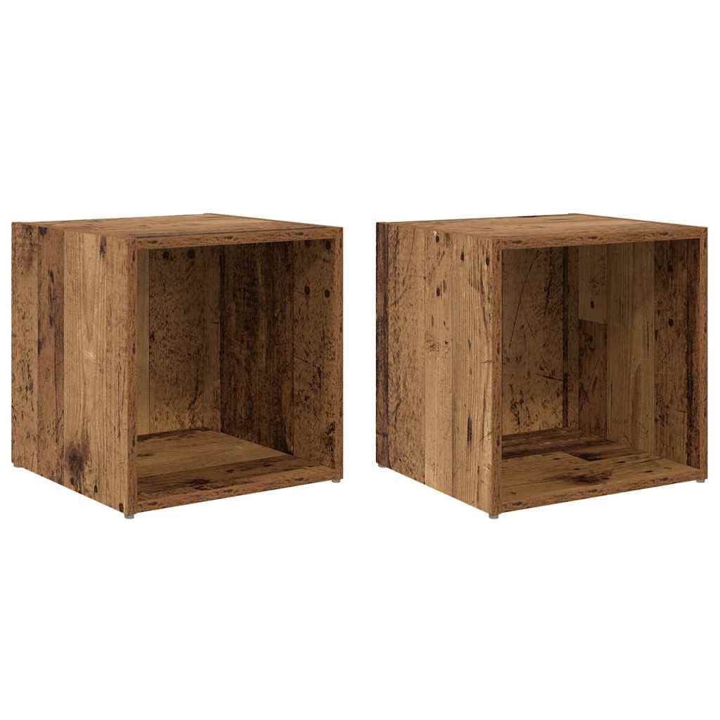 vidaXL Conjunto de Móvel de TV 2 Peças Madeira Antiga 37 x 35 x 37,5 cm - 1659574702