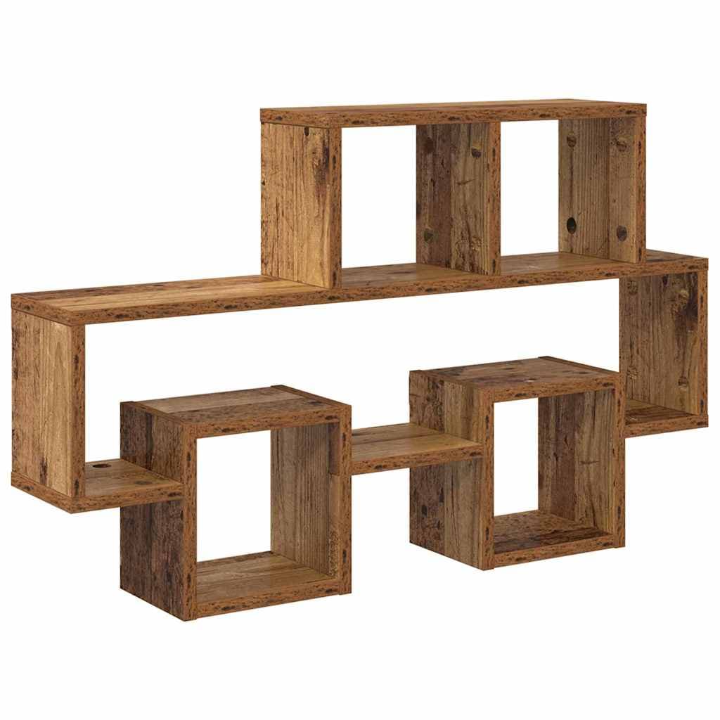 vidaXL Prateleira de Parede Madeira antiga 82 x 15 x 51 cm