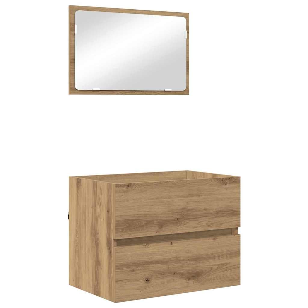 vidaXL Conjunto de Móveis para Banheiro 2 pcs Carvalho Artesanal