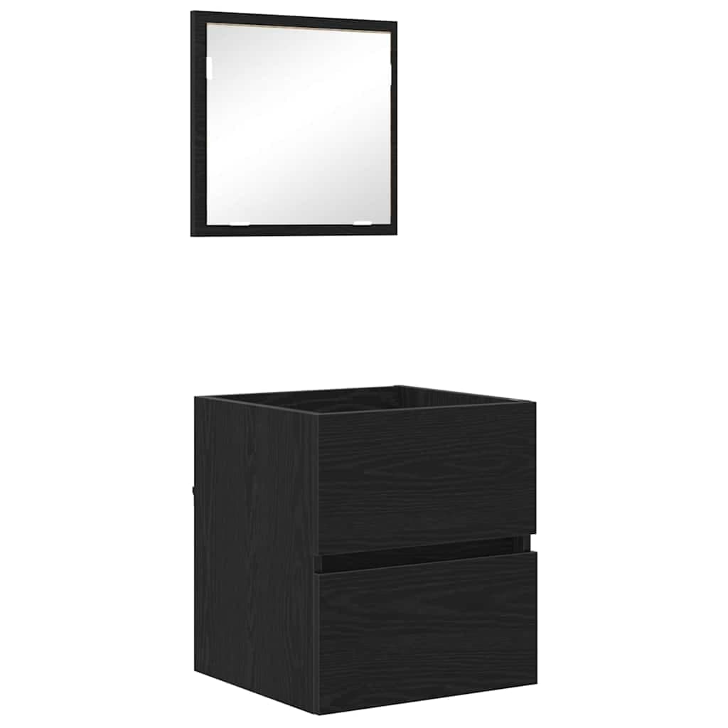 vidaXL Armário de Banheiro com gaveta Carvalho Preto 41 x 38,5 x 45 cm