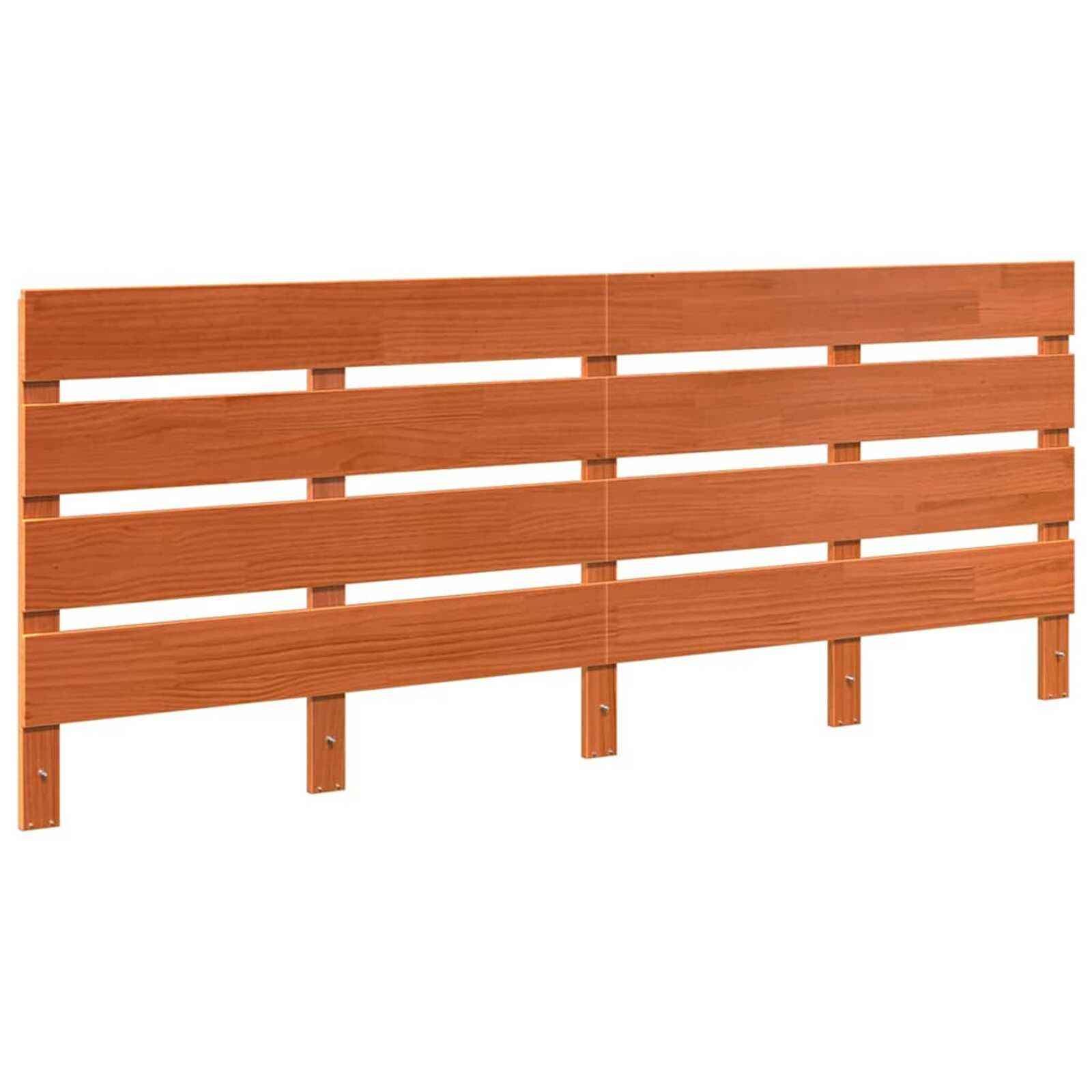 vidaXL Cabeceira com cabeceira Marrom Cera 200,5 x 3 x 80 cm