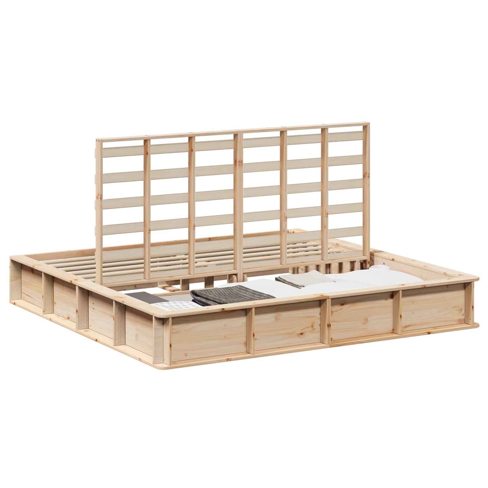 vidaXL Estrutura da Cama Castanho 200 x 200 cm