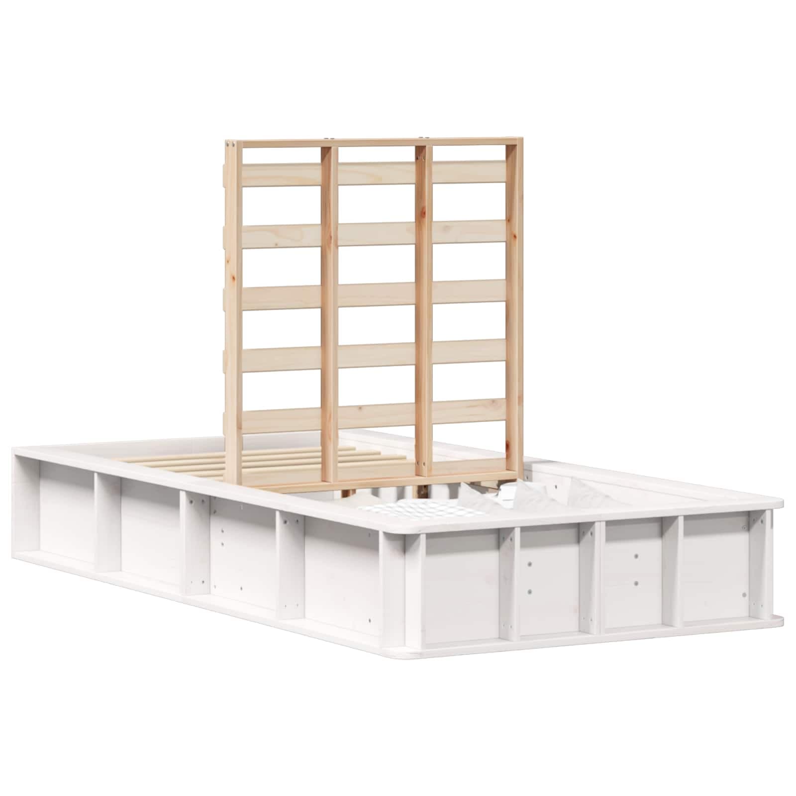 vidaXL Estrutura da Cama Branco 80 x 200 cm Madeira de Pinheiro Sólida
