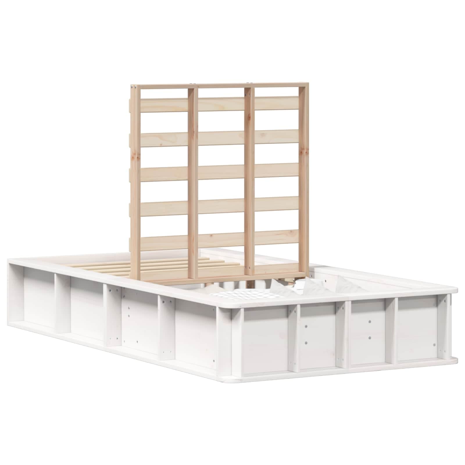 vidaXL Estrutura da Cama Branco 90 x 190 cm Madeira de Pinheiro Sólida
