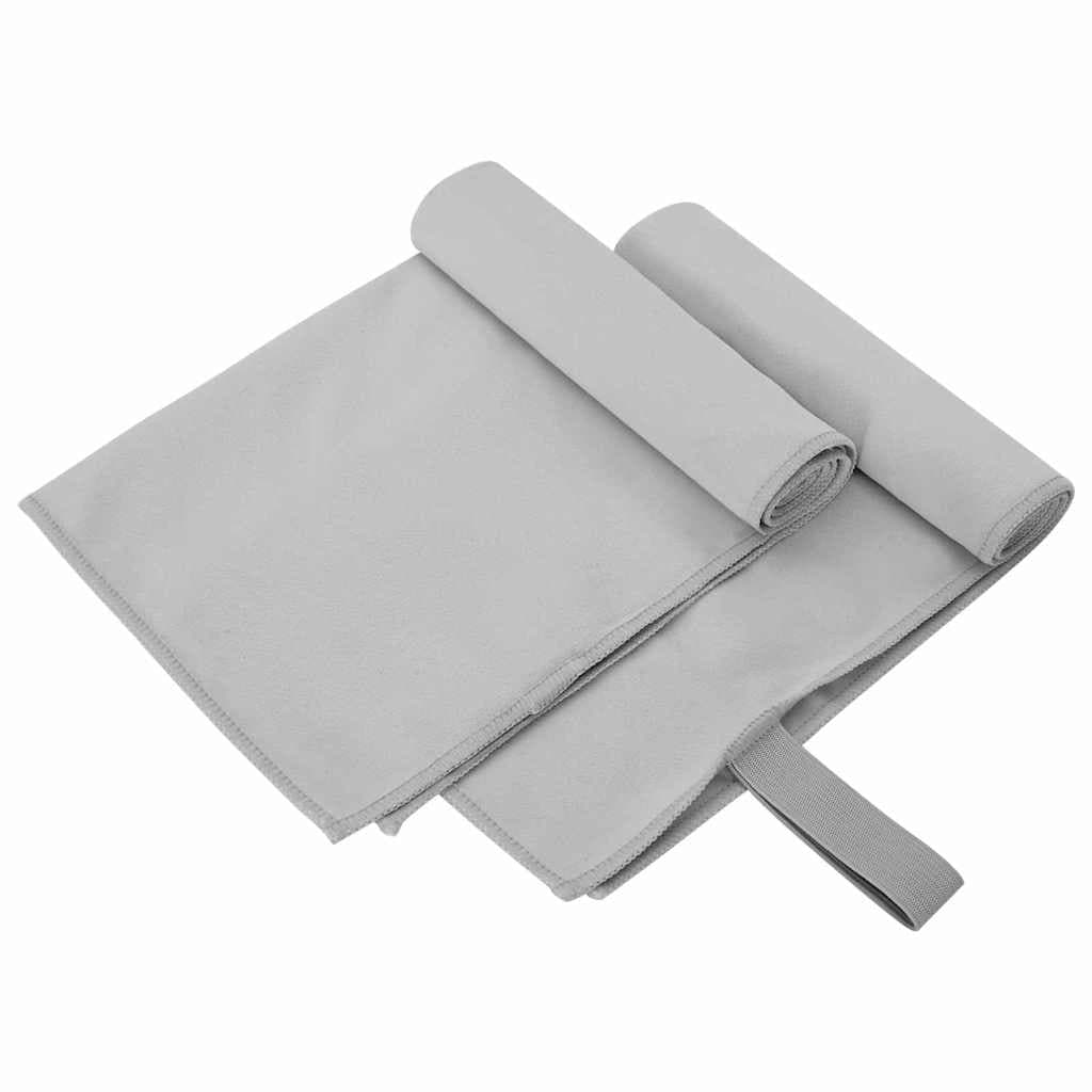vidaXL Toalhas Esportivas 2 pcs Cinzeto 50 x 30 cm