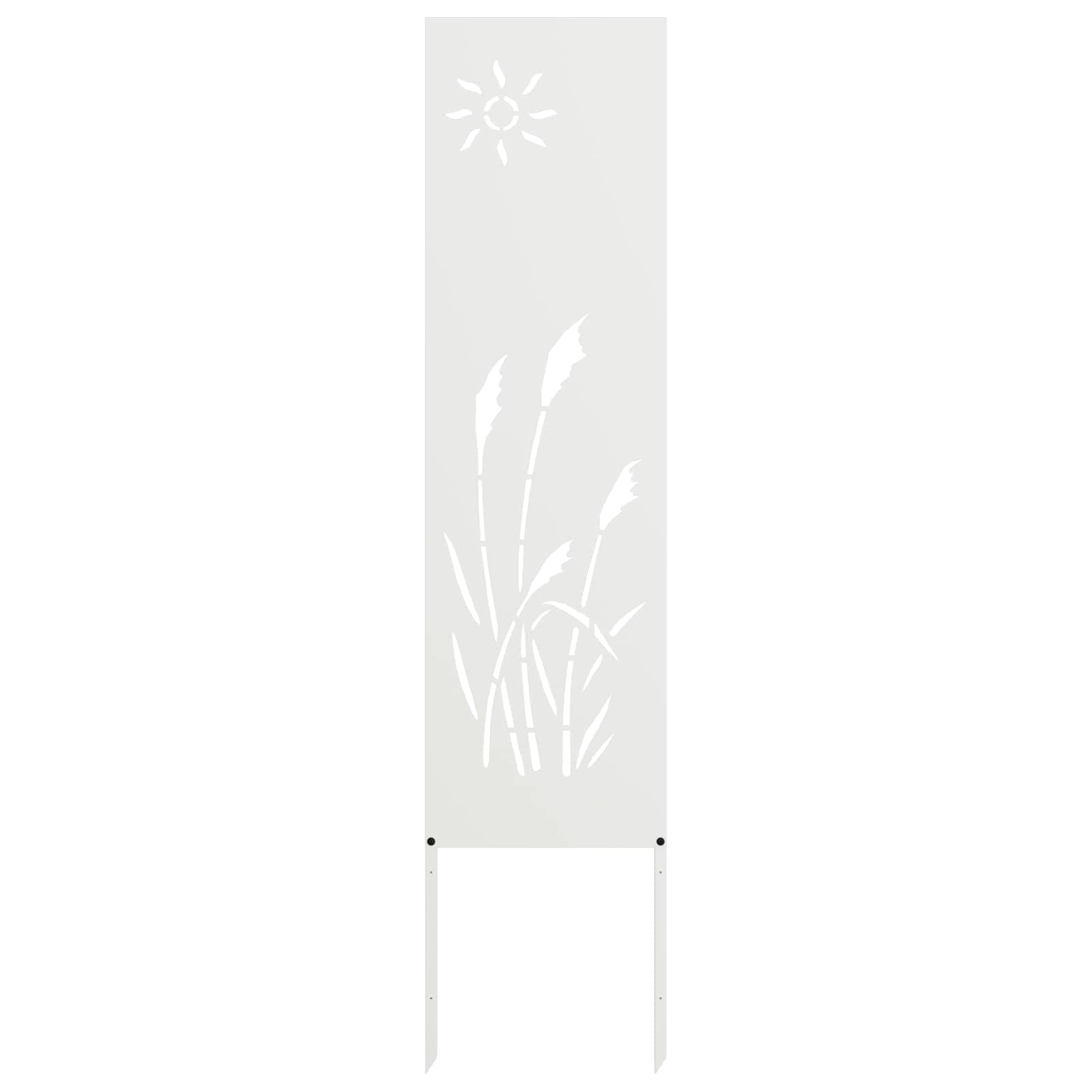 vidaXL Tela de Privacidade para Jardim Fretwork Branco 32 x 140 cm