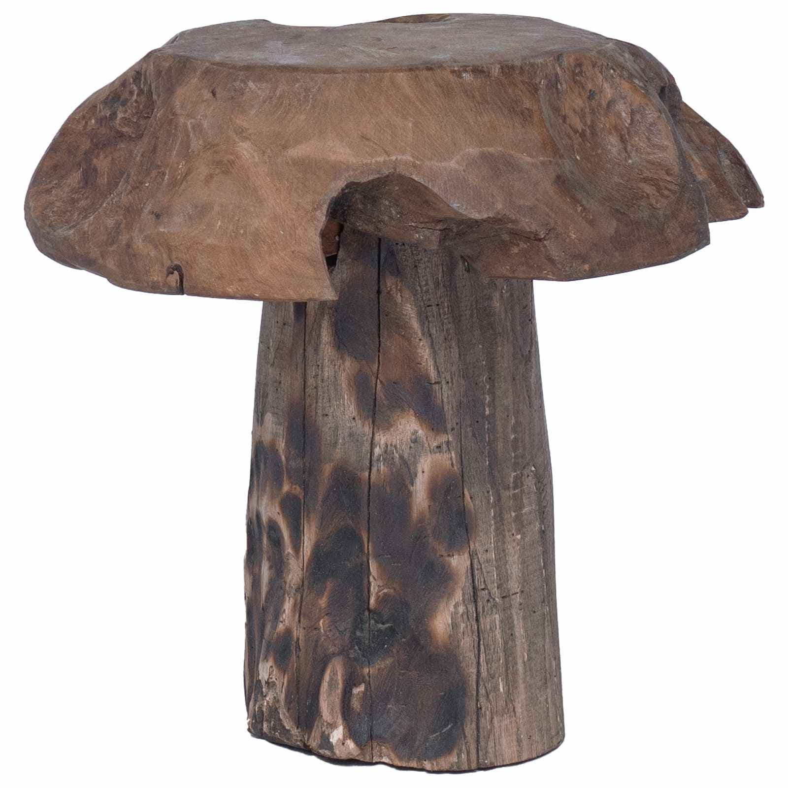 vidaXL Banqueta Natural 35 x 35 x 35 cm Madeira de Teca Sólida