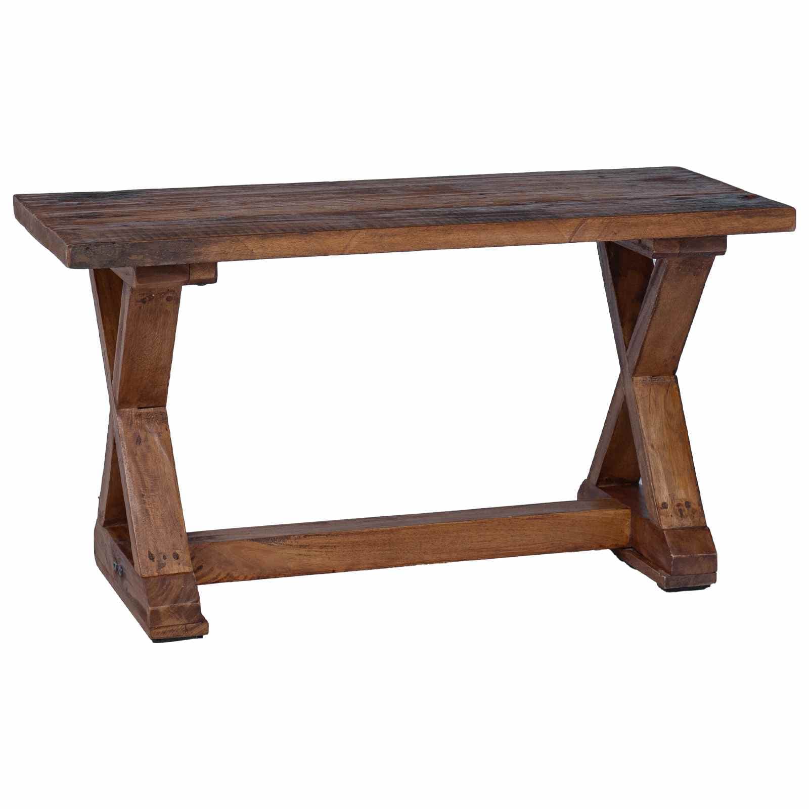 vidaXL banco Natural 85 x 35 x 46 cm Madeira recuperada maciça