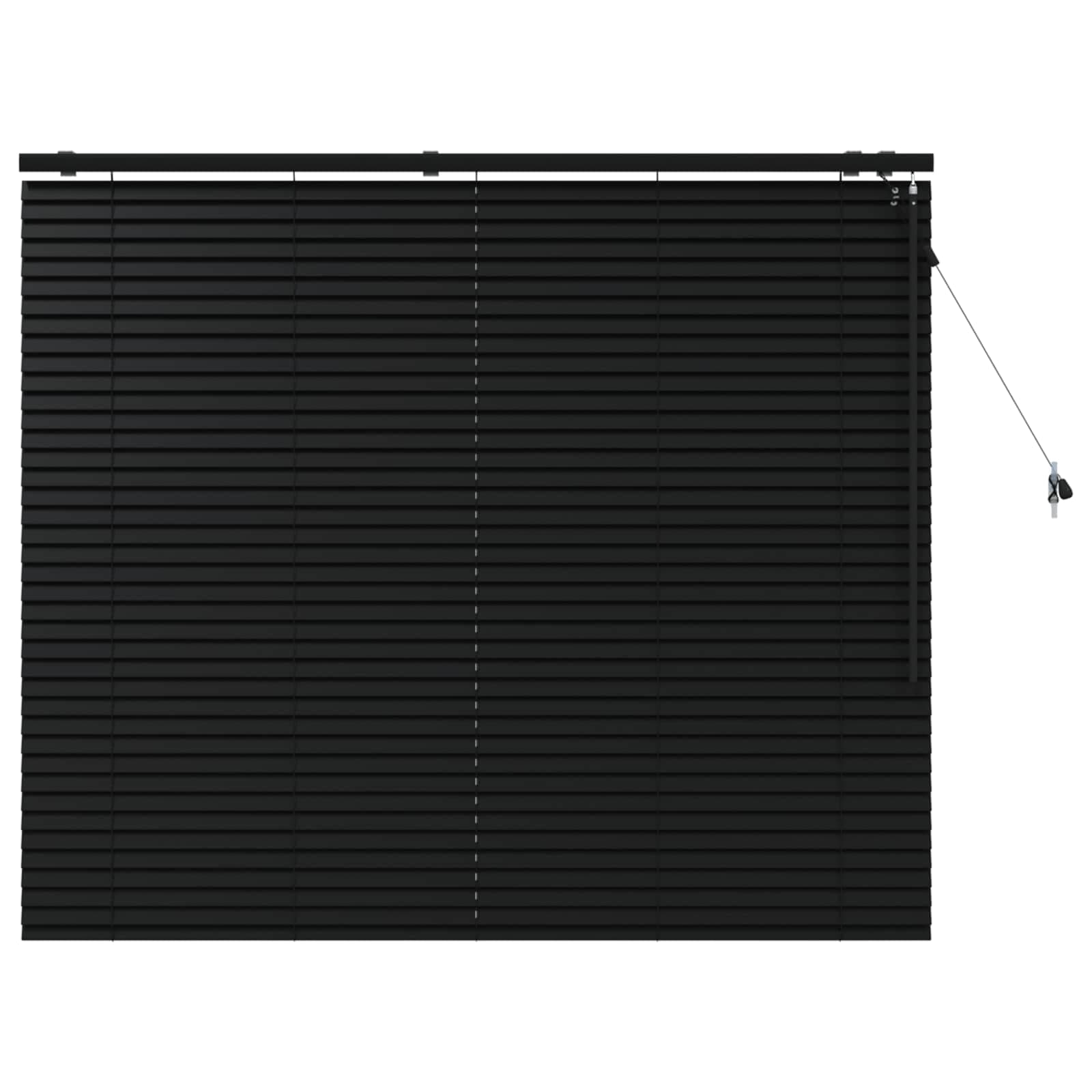 vidaXL Cortina Veneziana Preto 155 x 130 cm 35 mm