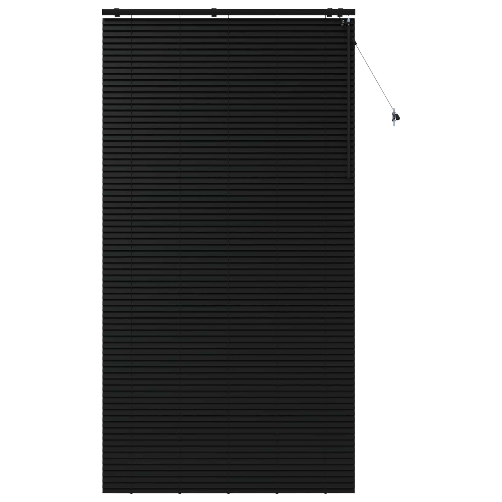 vidaXL Cortina Veneziana Preto 130 x 250 cm 35 mm