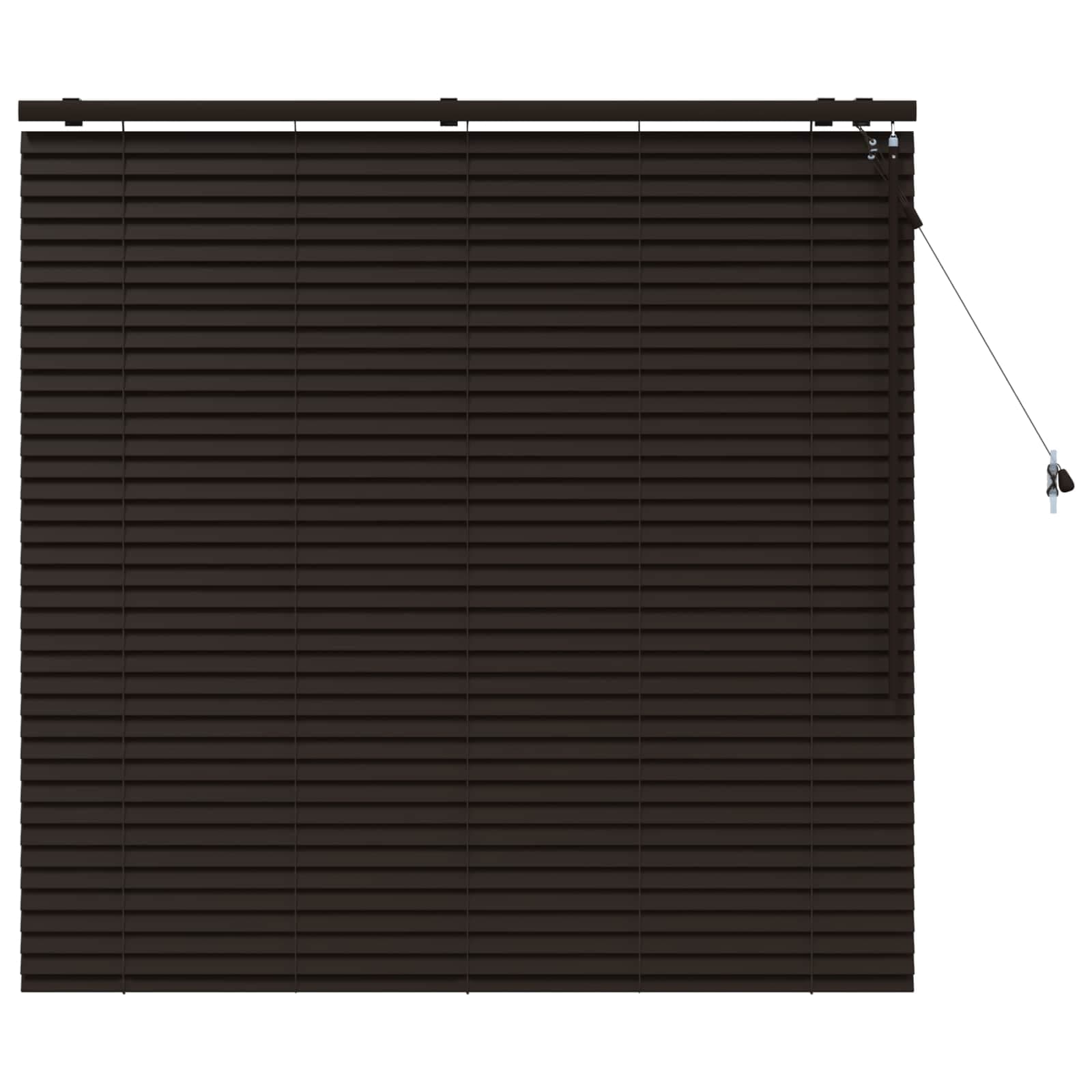 vidaXL Cortina Veneziana Marrom Escuro 140 x 130 cm 35 mm