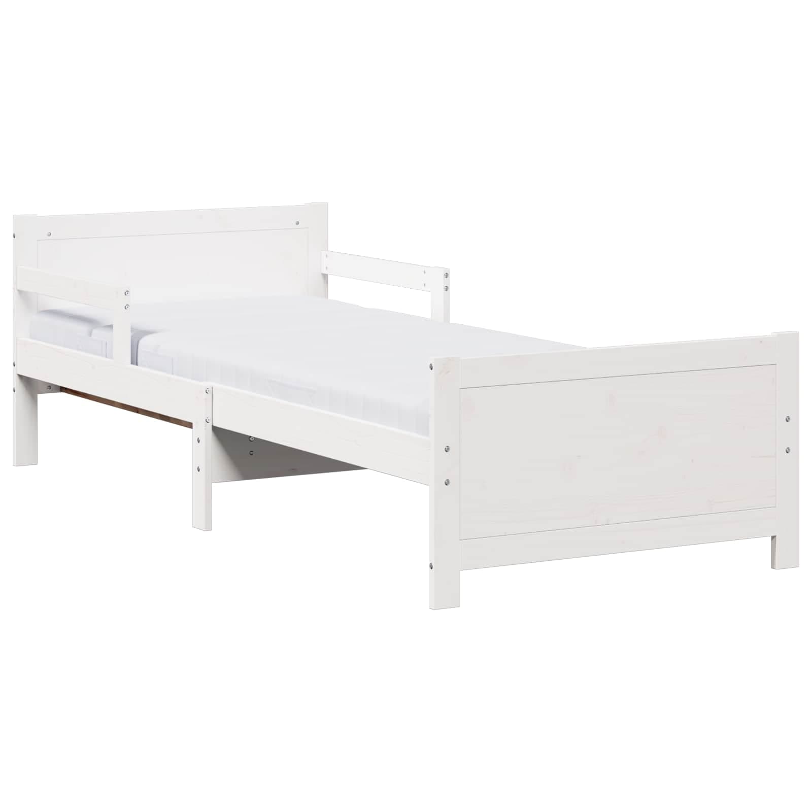 vidaXL Estrutura de Cama com Colchão Extensível Branco 80 x 200 cm
