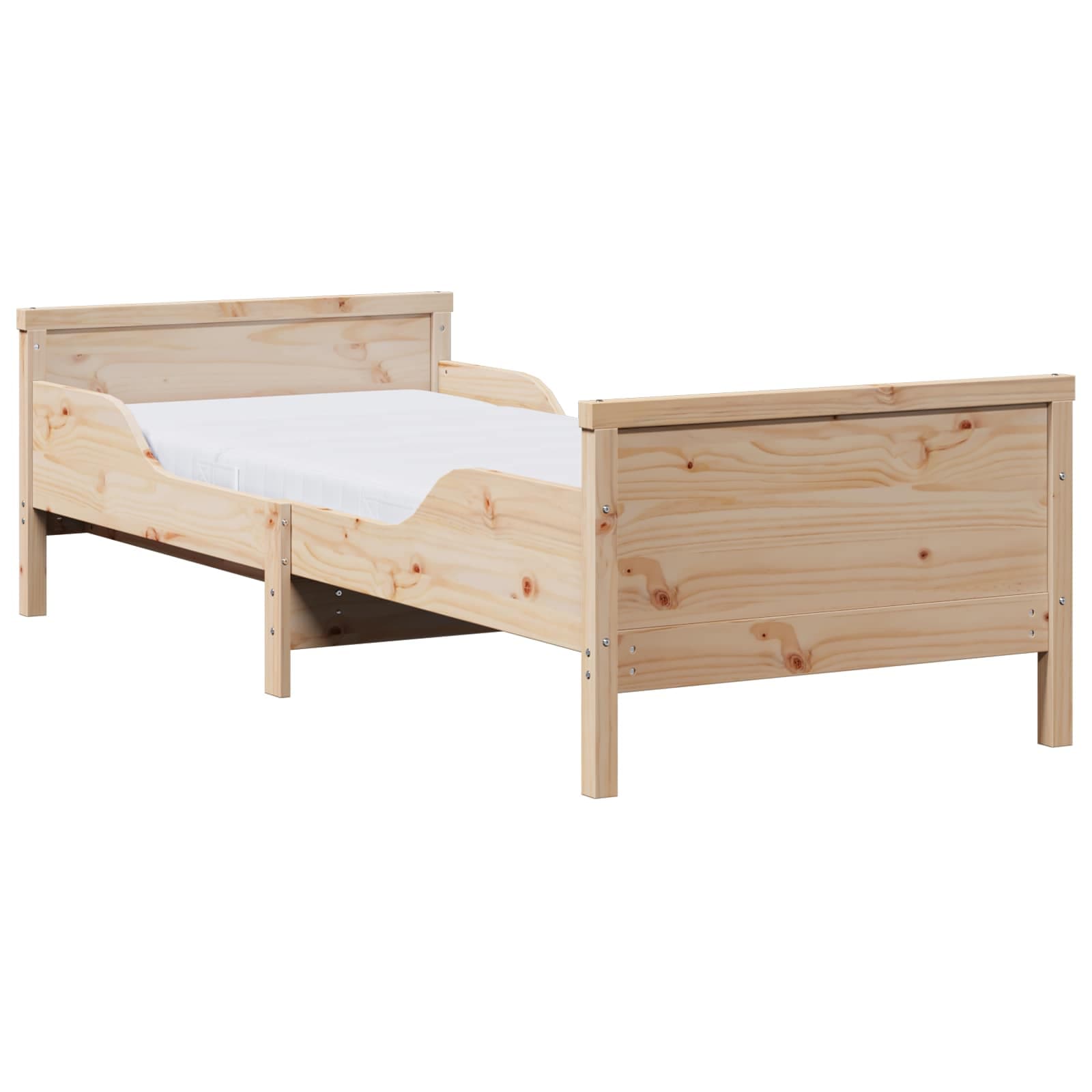 vidaXL Estrutura de Cama com Colchão Extensível Castanho 80 x 200 cm