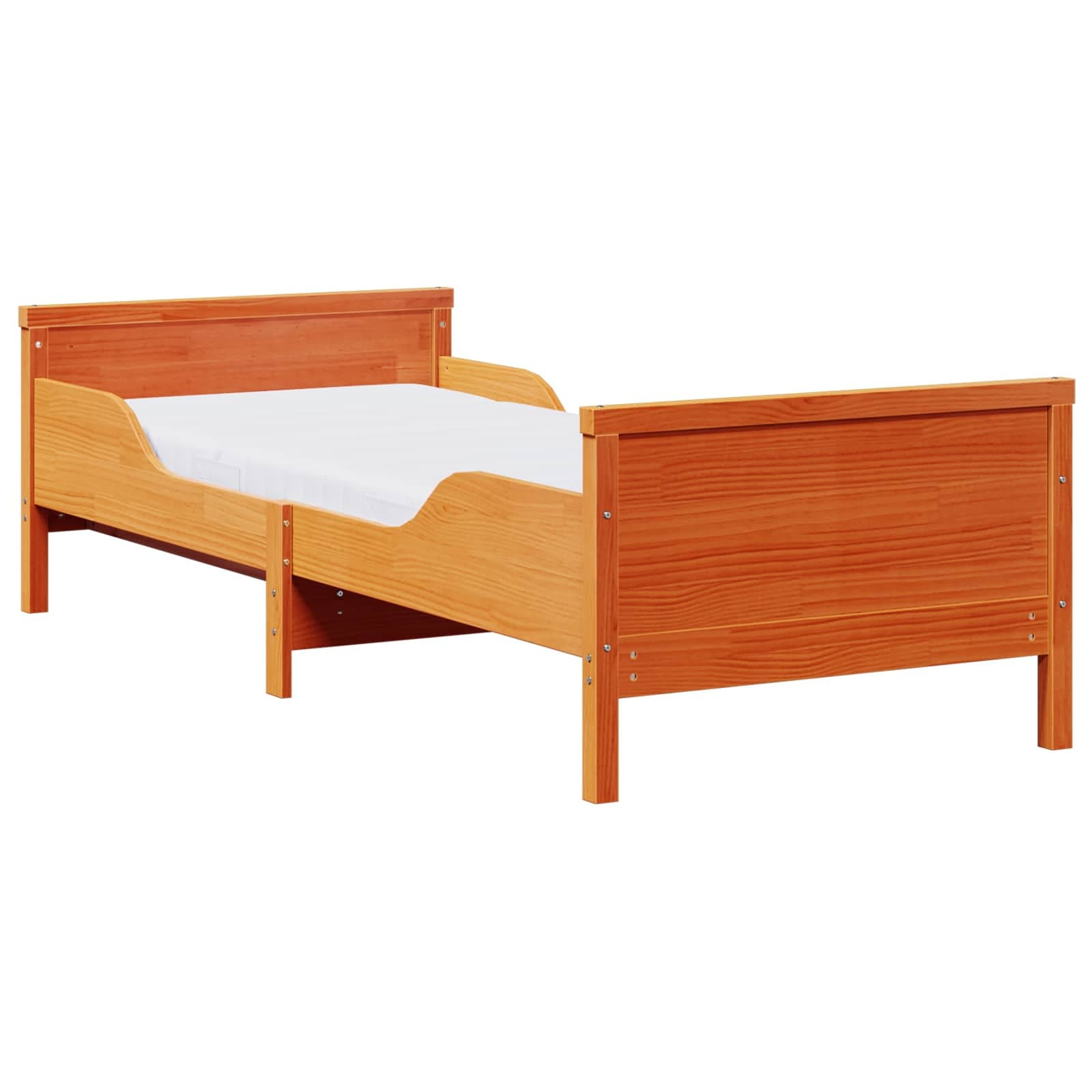vidaXL Estrutura de Cama com Colchão Extensível Castanho 80 x 200 cm