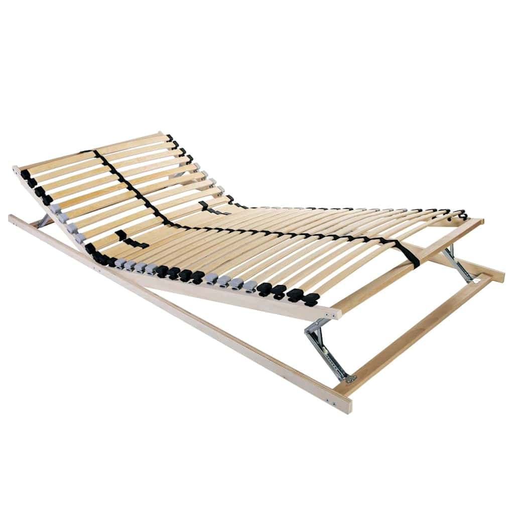 vidaXL Base de ripas Castanho 70 x 190 cm Madeira de Bétula Sólida
