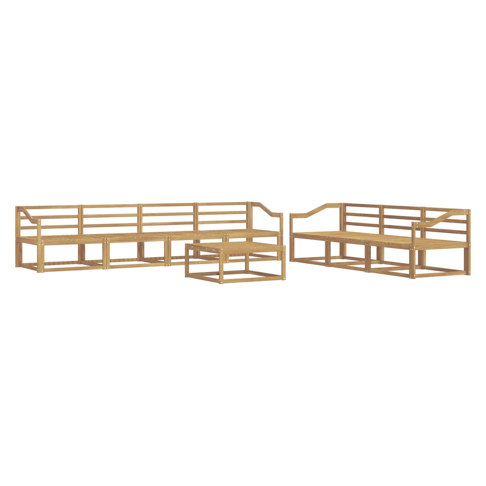 vidaXL Conjunto de Sofás para Exterior 8 pcs Branco