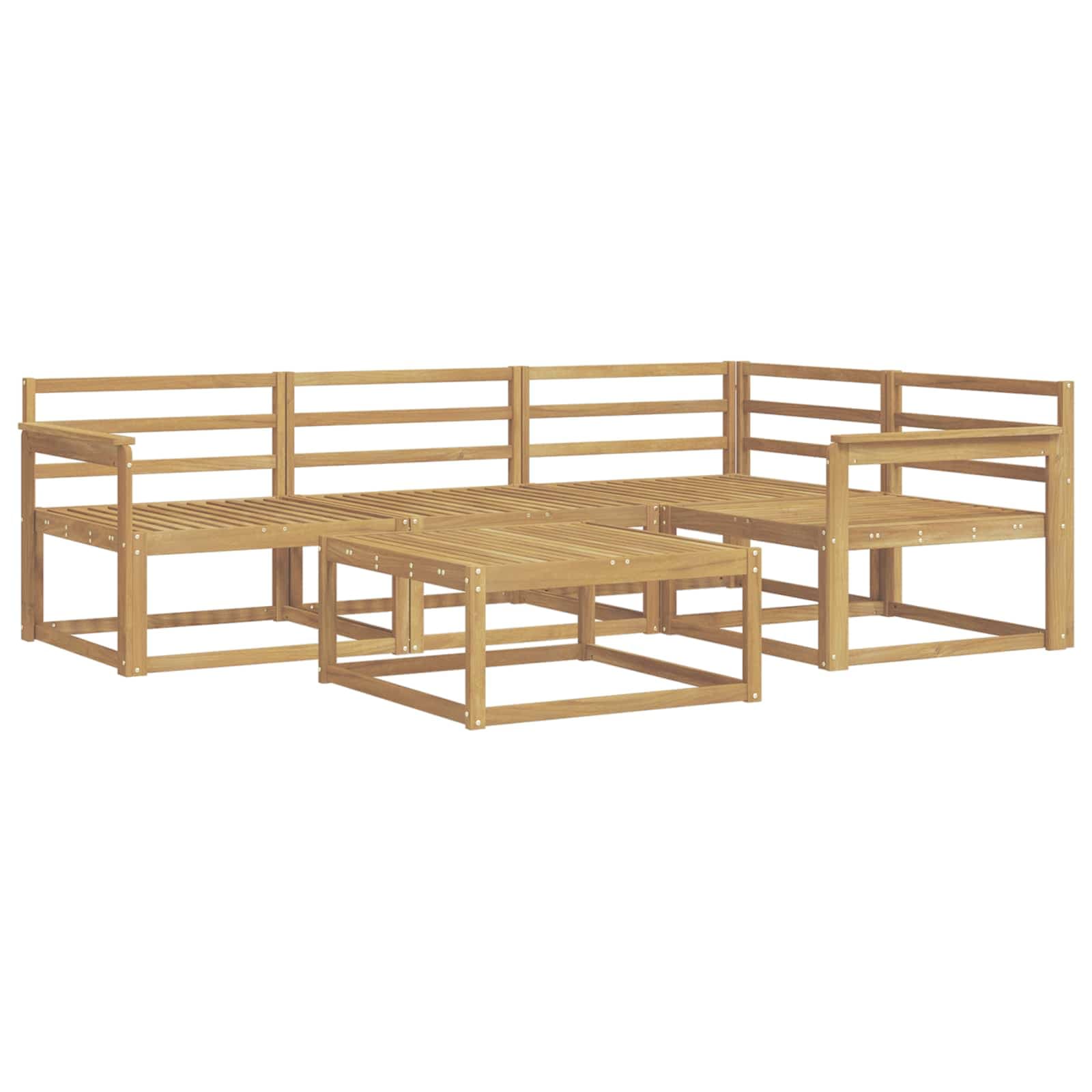 vidaXL Conjunto de Sofás para Exterior 5 pcs Branco 79 x 79 x 37 cm