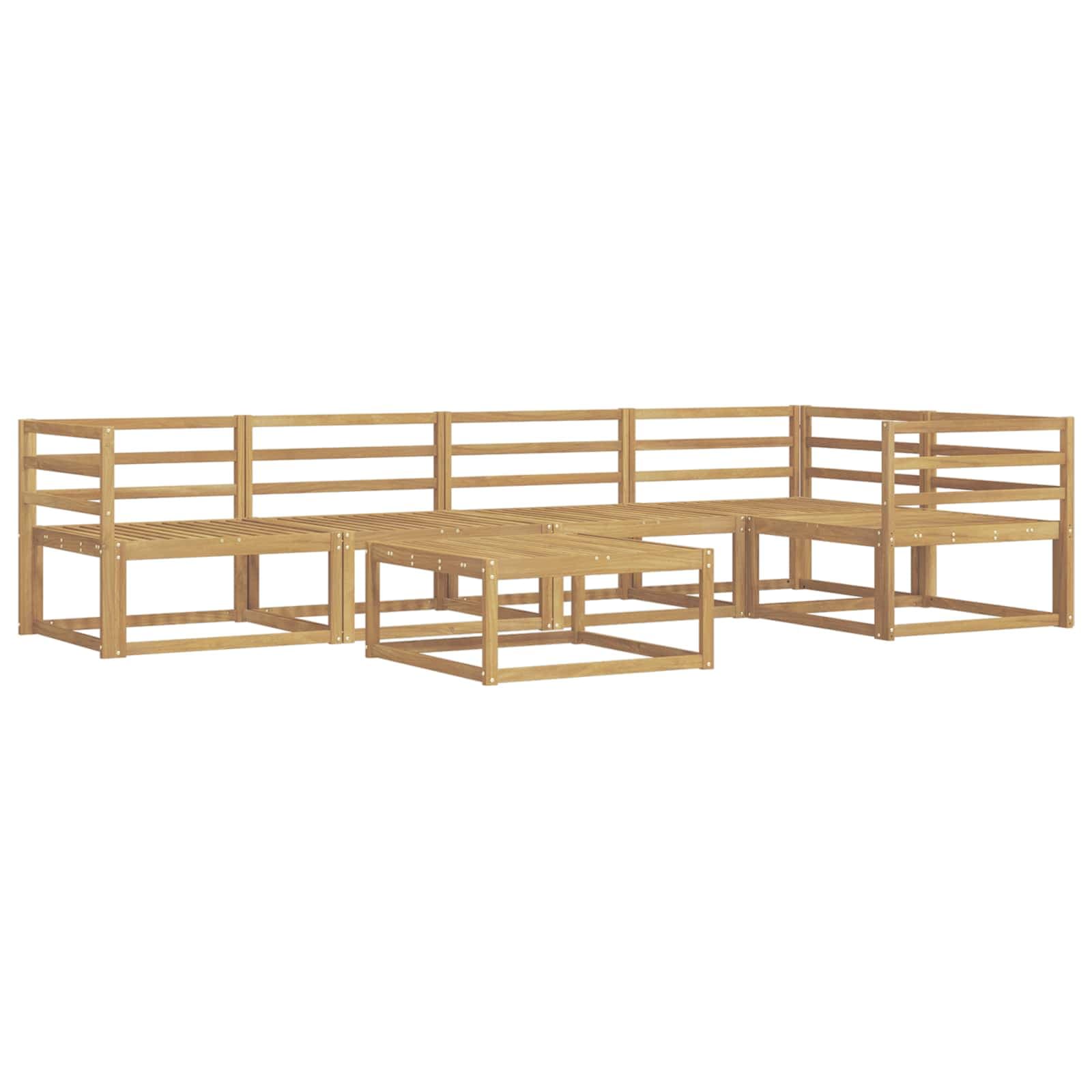 vidaXL Conjunto de Sofás para Exterior 6 pcs Branco 79 x 79 x 37 cm