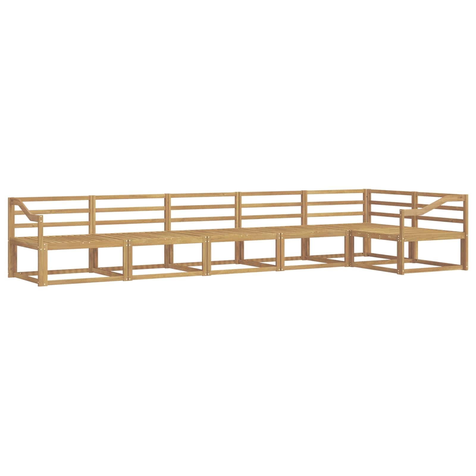vidaXL Conjunto de Sofás para Exterior 6 pcs Branco
